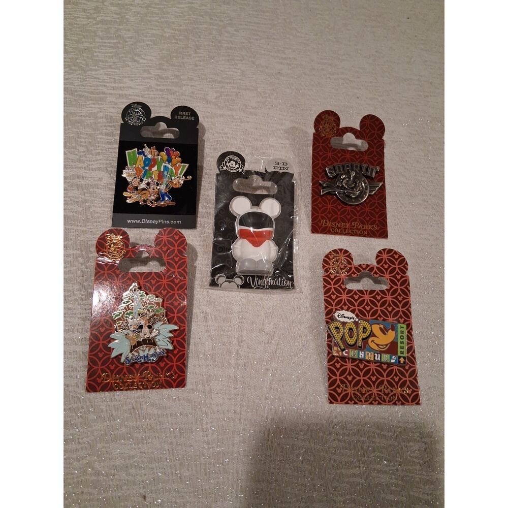 Disney Parks Trading Pin Lot Of 5 Splash Mountain Monorail Soarin Pop Century